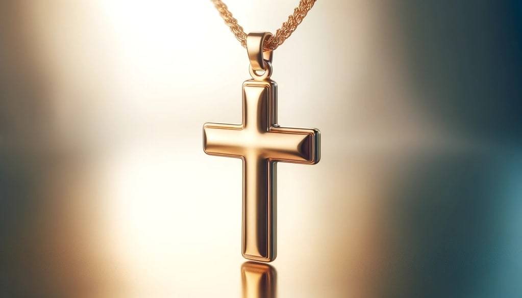 Croix en nacre et or jaune : adoptez ce must-have instant-shopping